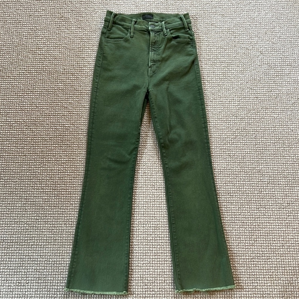 MOTHER denim Hustler ankle gray size 25